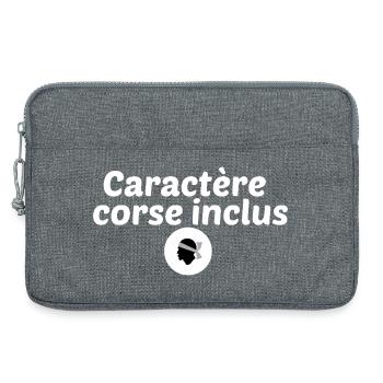 Caractère corse inclus - Sacoche pour ordinateur portable 13 pouces - gris chiné - Devant