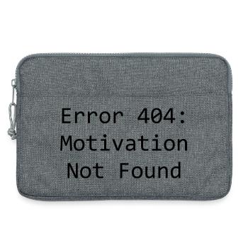 error 404: Motivation not found - Laptoptasche 13" - Grau meliert - Vorne