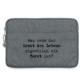 Ernst des Lebens – Was wenn er ein Horst ist? - Laptoptasche 13" - Grau meliert - Vorne