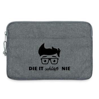 Die IT schläft nie - Laptoptasche 13" - Grau meliert - Vorne