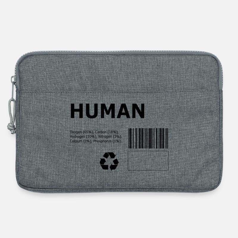 Mensch - Laptoptasche 13" - Grau meliert