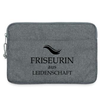 Friseurin aus Leidenschaft Symbol Beruf Haare icon - Laptoptasche 13" - Grau meliert - Vorne