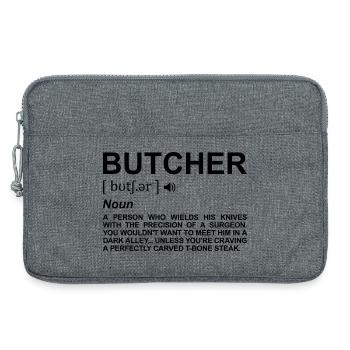Butcher Meaning - Laptop bag 13" - heather grey - Front