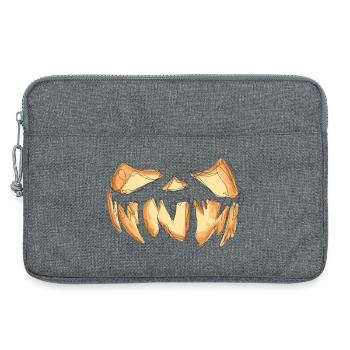 Kürbis Gesicht Halloween Scribble - Laptoptasche 13" - Grau meliert - Vorne