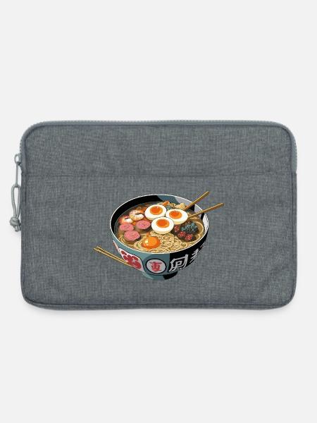 Ramen Bowl Kunstdruck - Laptoptasche 13" - Grau meliert
