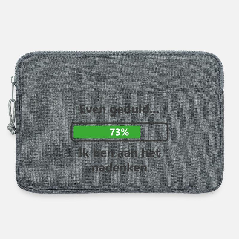 Geduldig... Ich denke nach - Laptoptasche 13" - Grau meliert