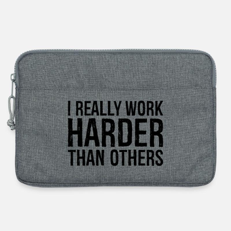 Ich arbeite wirklich härter als andere - Laptoptasche 13" - Grau meliert
