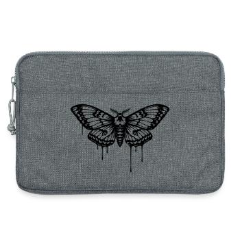 Tatouage de papillon de nuit - Sacoche pour ordinateur portable 13 pouces - gris chiné - Devant