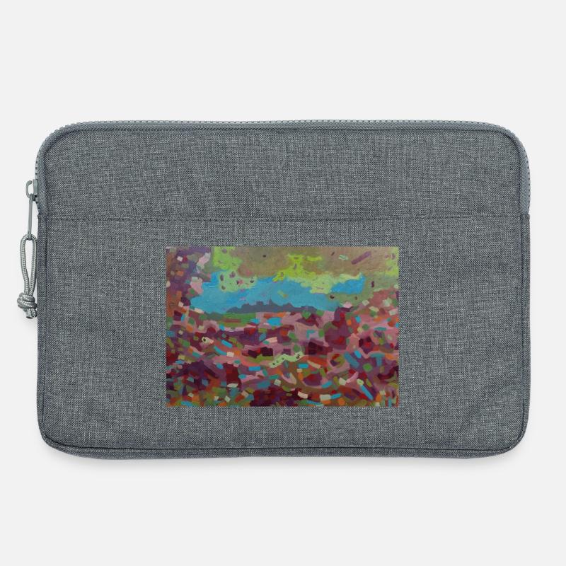 Buntglas-Chaos der Farben - Laptoptasche 13" - Grau meliert