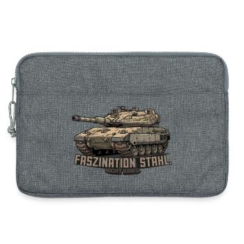 Merkava Panzer – Faszination Stahl. Nicht Krieg. - Laptoptasche 13" - Grau meliert - Vorne