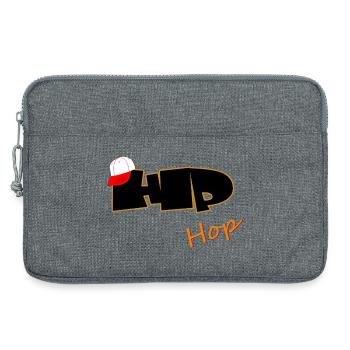 Faute de frappe hip-hop avec casquette de baseball - Sacoche pour ordinateur portable 13 pouces - gris chiné - Devant