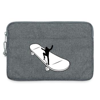 skateboard skaten skate sport fahren skaten - Laptoptasche 13" - Grau meliert - Vorne