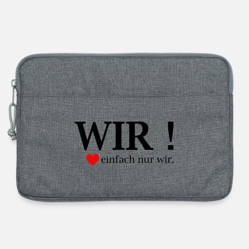 WIR! Einfach nur wir Herz - Laptoptasche 13" - Grau meliert