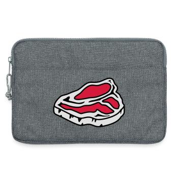 Ein rohes Steak - Laptoptasche 13" - Grau meliert - Vorne