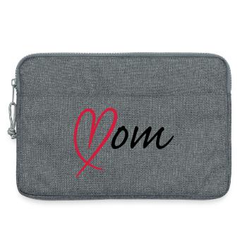 Mom Heart | Herz - Laptop bag 13" - heather grey - Front
