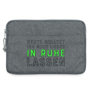 Lustige Sprüche für Kollegen - Laptoptasche 13" - Grau meliert - Vorne