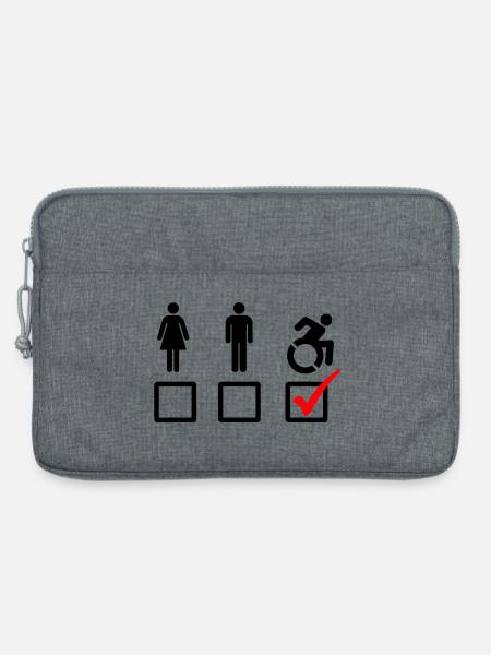 Dieser Rollstuhlfahrer ist geeignet* - Laptoptasche 13" - Grau meliert