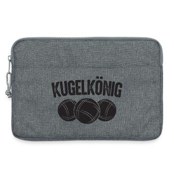 Boule König King Kugeln für Bouler Boccia Spiel - Laptoptasche 13" - Grau meliert - Vorne