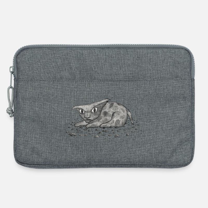 Grim Cat - Laptoptasche 13" - Grau meliert