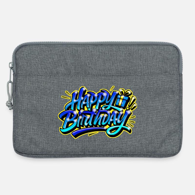 Alles Gute zum Geburtstag, Graffiti - Laptoptasche 13" - Grau meliert