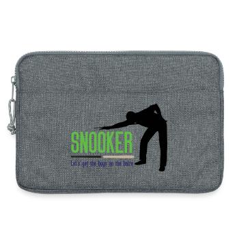 Snooker – Lasst uns die Jungs auf die Bühne bringen - Laptoptasche 13" - Grau meliert - Vorne