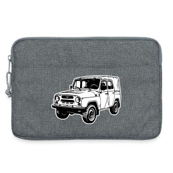 Véhicule tout-terrain UAZ (2 couleurs) - Sacoche pour ordinateur portable 13 pouces - gris chiné - Devant
