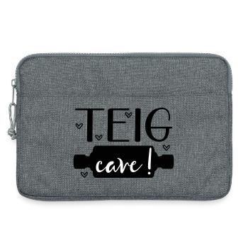 Sayings Baking Dough Roll - Laptop bag 13" - heather grey - Front