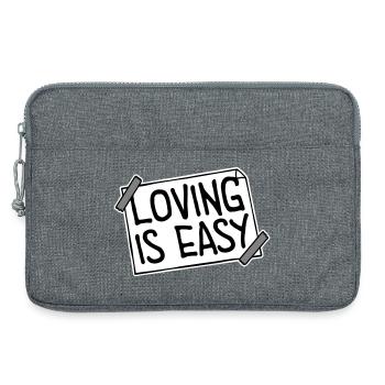 Loving Is Easy Inspirierend Romantisch Spruch Logo - Laptoptasche 13" - Grau meliert - Vorne