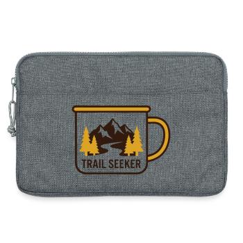 Mountains Mug Hiking Logo - Laptop bag 13" - heather grey - Front