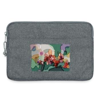Abstract Orchids | Zen Floral Illustration - Laptop bag 13" - heather grey - Front