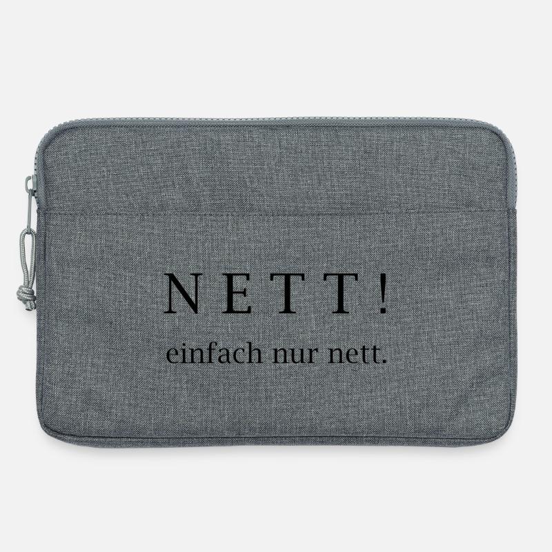 Nett! einfach nur nett. - Laptoptasche 13" - Grau meliert