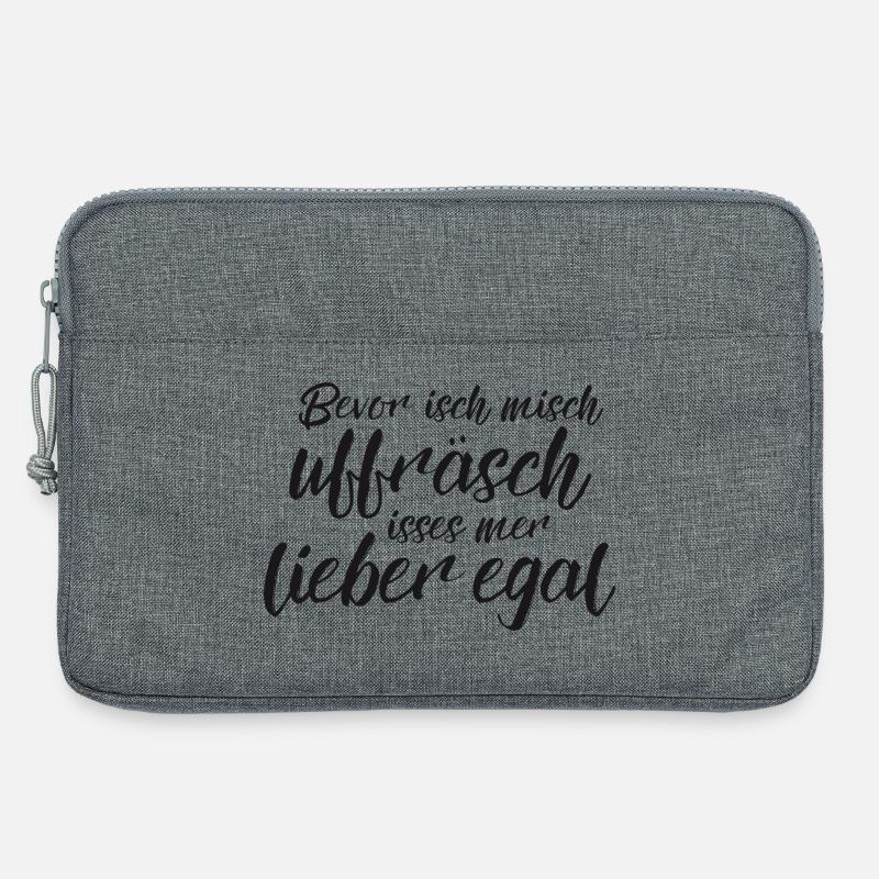 Lieber egal - Laptoptasche 13" - Grau meliert