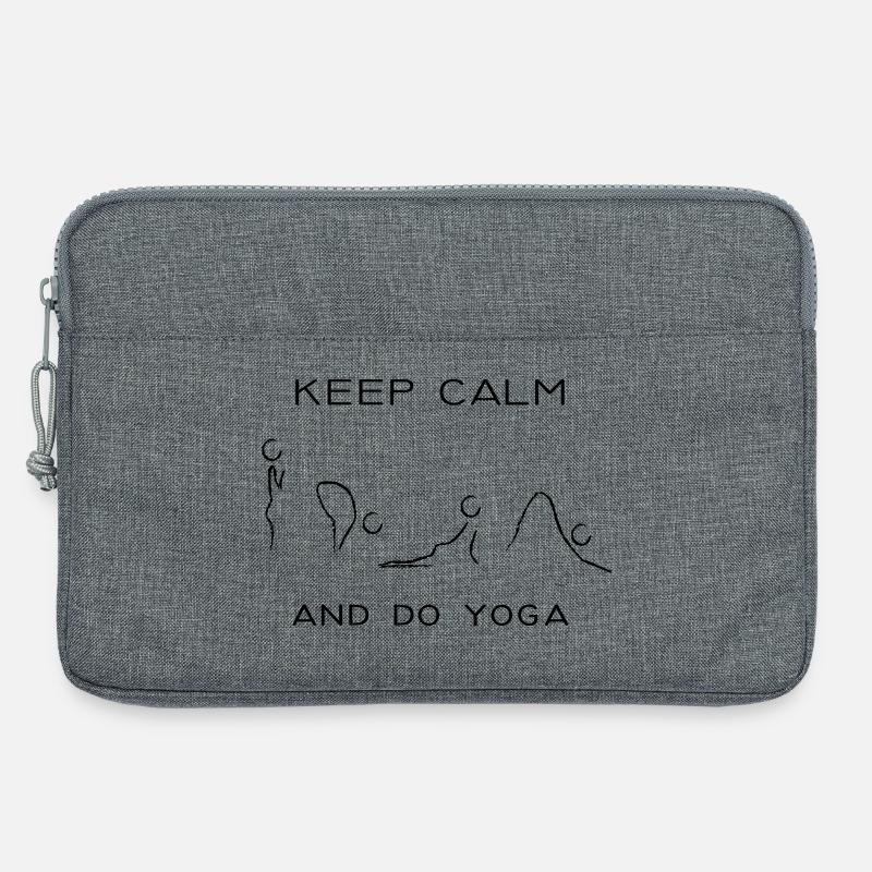 keep calm and do yoga - Laptoptasche 13" - Grau meliert