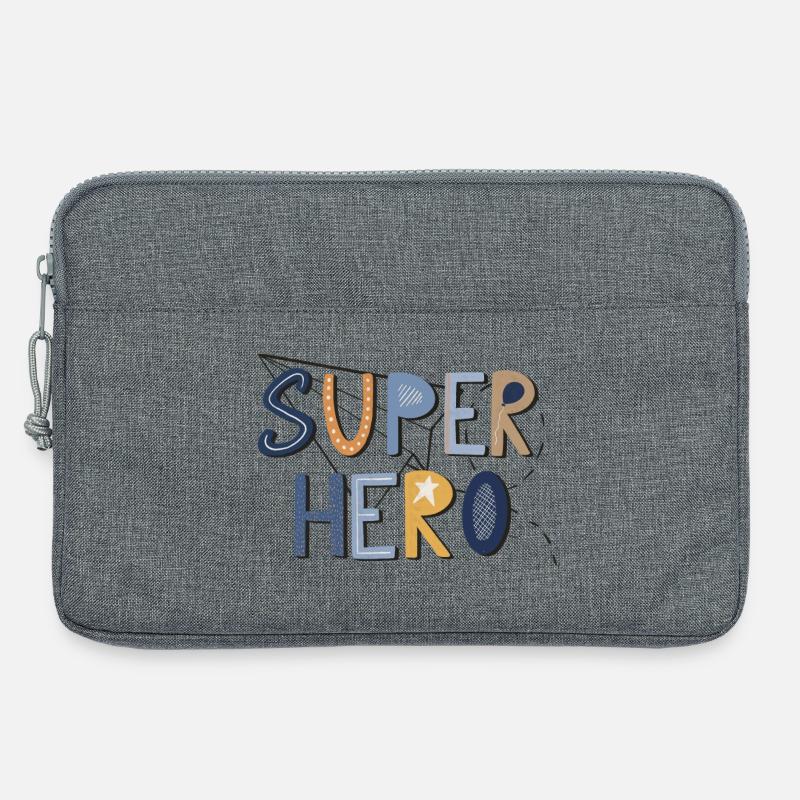 Super Hero – Starkes Design 🦸‍♂️⭐ - Laptoptasche 13" - Grau meliert