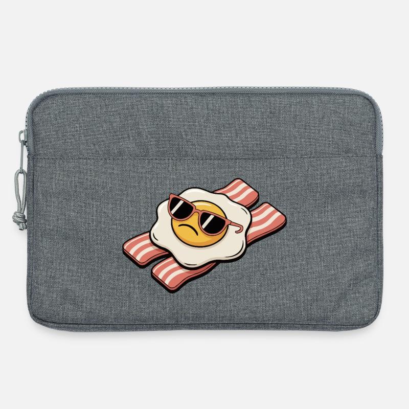Bacon and egg - Breakfast Breakdown - Laptop bag 13" - heather grey