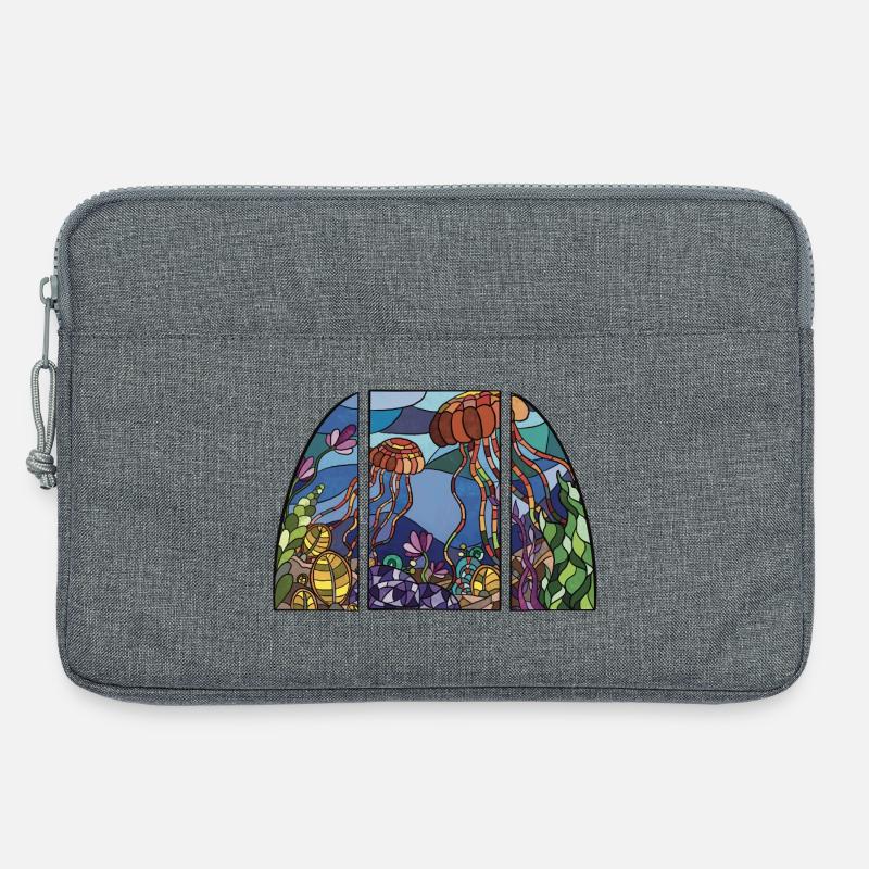 Jellyfish_Window_2 - Laptoptasche 13" - Grau meliert