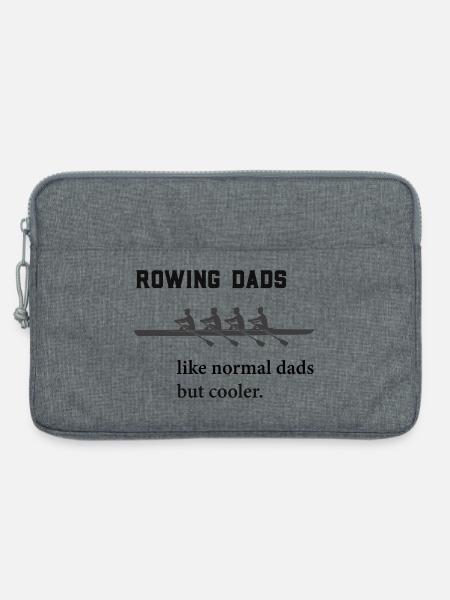 Rudern Sprüche: Rowing Dads - Laptoptasche 13" - Grau meliert