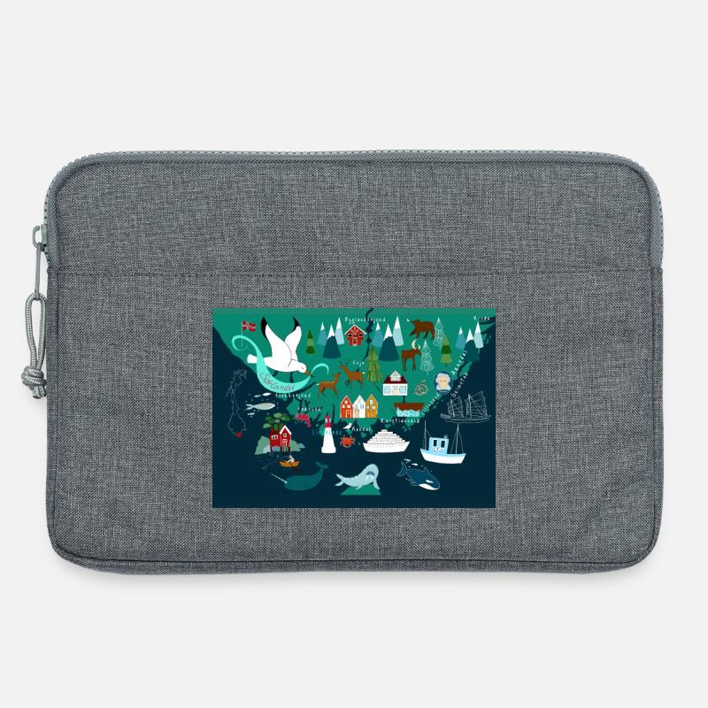 Südnorwegen Souvenir  - Laptoptasche 13" - Grau meliert