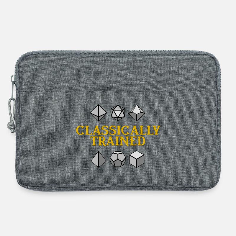 Classically Trained Geometric Dice - Laptop bag 13" - heather grey