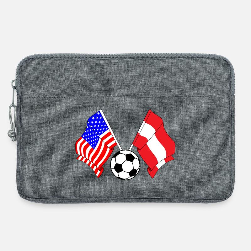 Fodbold Østrig mod USA - Computertaske 13" - gråmeleret