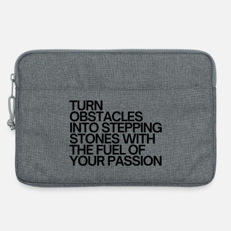 Turn Obstacles Into Stepping Stones - Laptoptasche 13" - Grau meliert