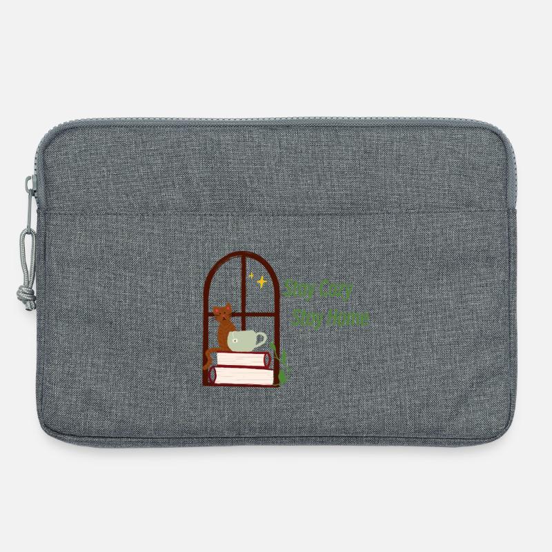 Bleib Gemütlich bleib Zuhause - Laptoptasche 13" - Grau meliert