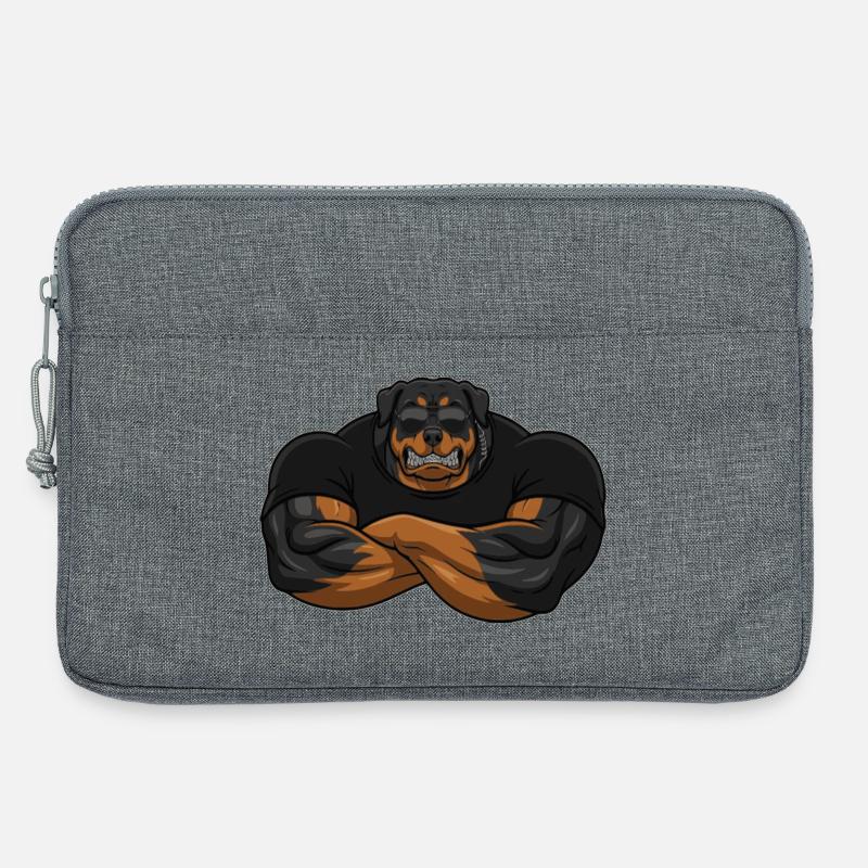 Rottweiler Security – Der härteste Türsteher - Laptoptasche 13" - Grau meliert