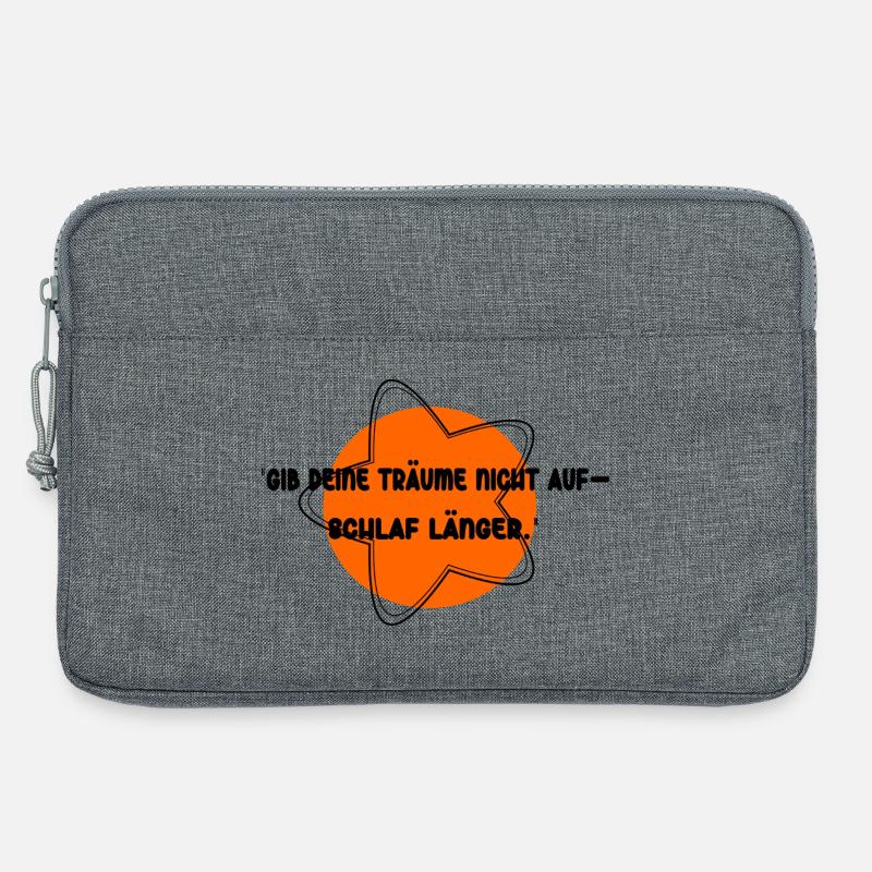 Schlaf länger, Träume frei - Laptoptasche 13" - Grau meliert