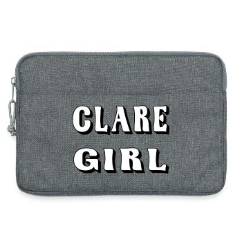 Clare Girl – County Clare Design - Laptop bag 13" - heather grey - Front