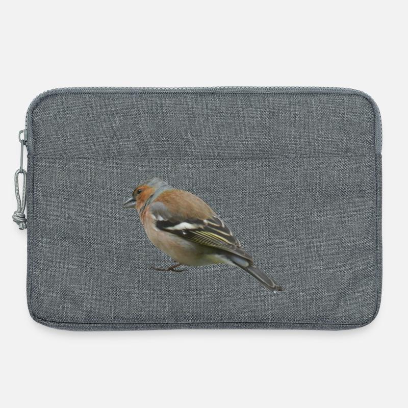 Buchfink (seitlich) - Laptoptasche 13" - Grau meliert