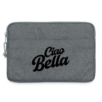 Ciao Bello Italien Spruch – Minimal Typo Design - Laptoptasche 13" - Grau meliert - Vorne