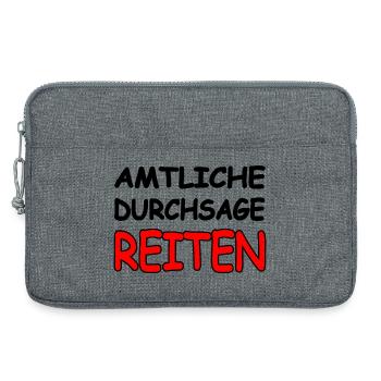 Reiten - Laptoptasche 13" - Grau meliert - Vorne