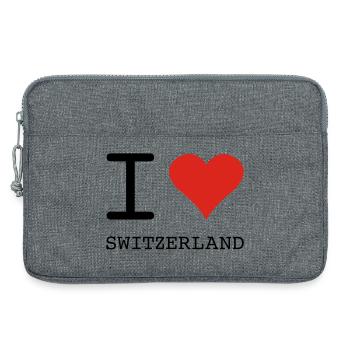 I LOVE SWITZERLAND - Sacoche pour ordinateur portable 13 pouces - gris chiné - Devant