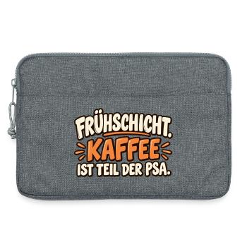 Frühschicht Kaffee  - Ist Teil der PSA - Laptoptasche 13" - Grau meliert - Vorne